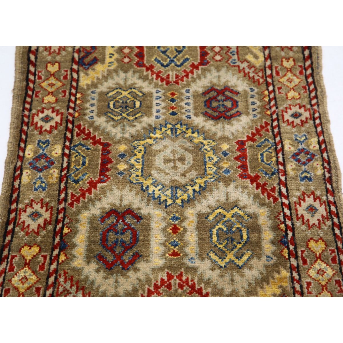 Revival 2x3 Handmade Double Knotted Washable Wool Rug - Colorful