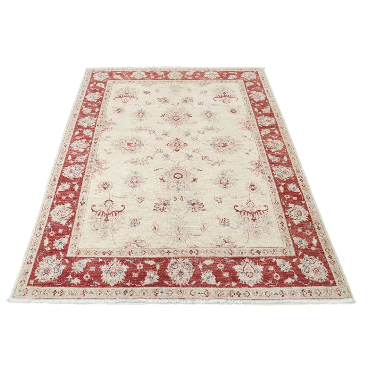 Ziegler 5x6 Handmade Double Knotted Washable Wool Rug - Soft Hues