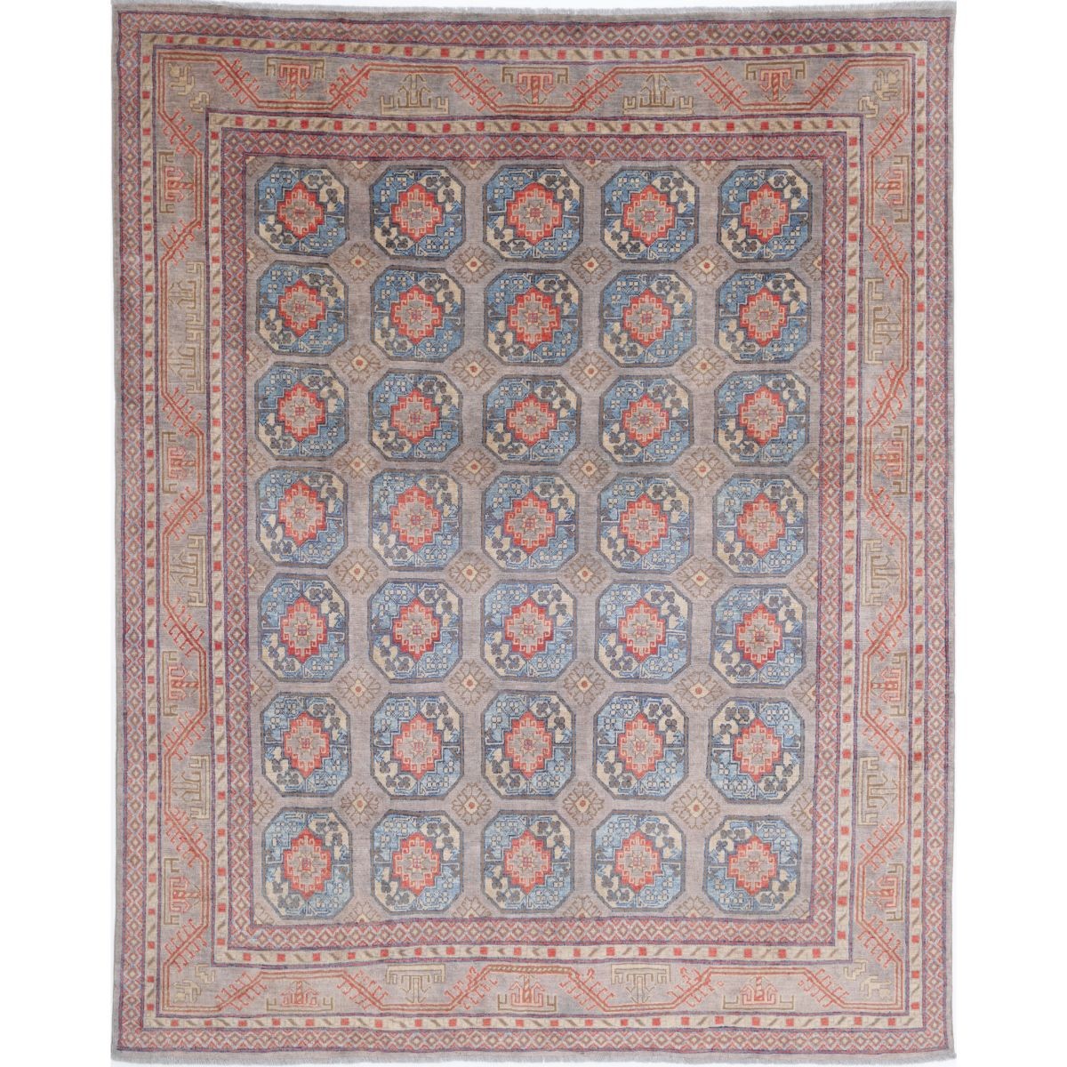 Revival 8x10 Handmade Double Knotted Washable Wool Rug - Colorful