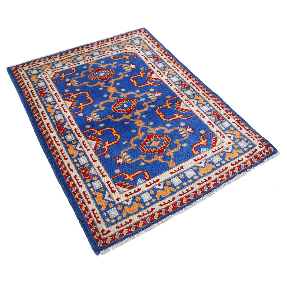 Revival 3x4 Handmade Double Knotted Washable Wool Rug - Colorful
