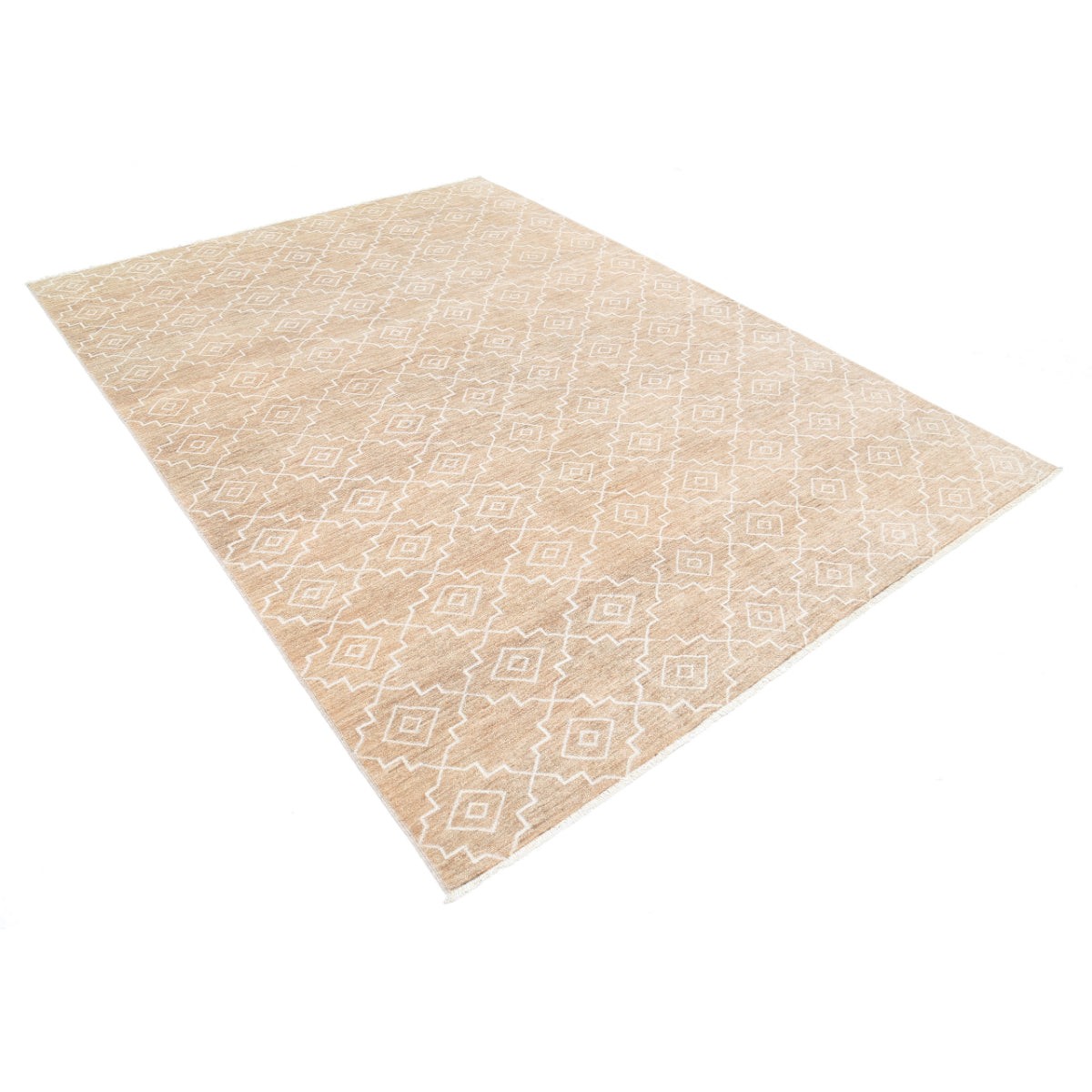 Modcar 7x9 Handmade Double Knotted Washable Wool Rug - Colorful
