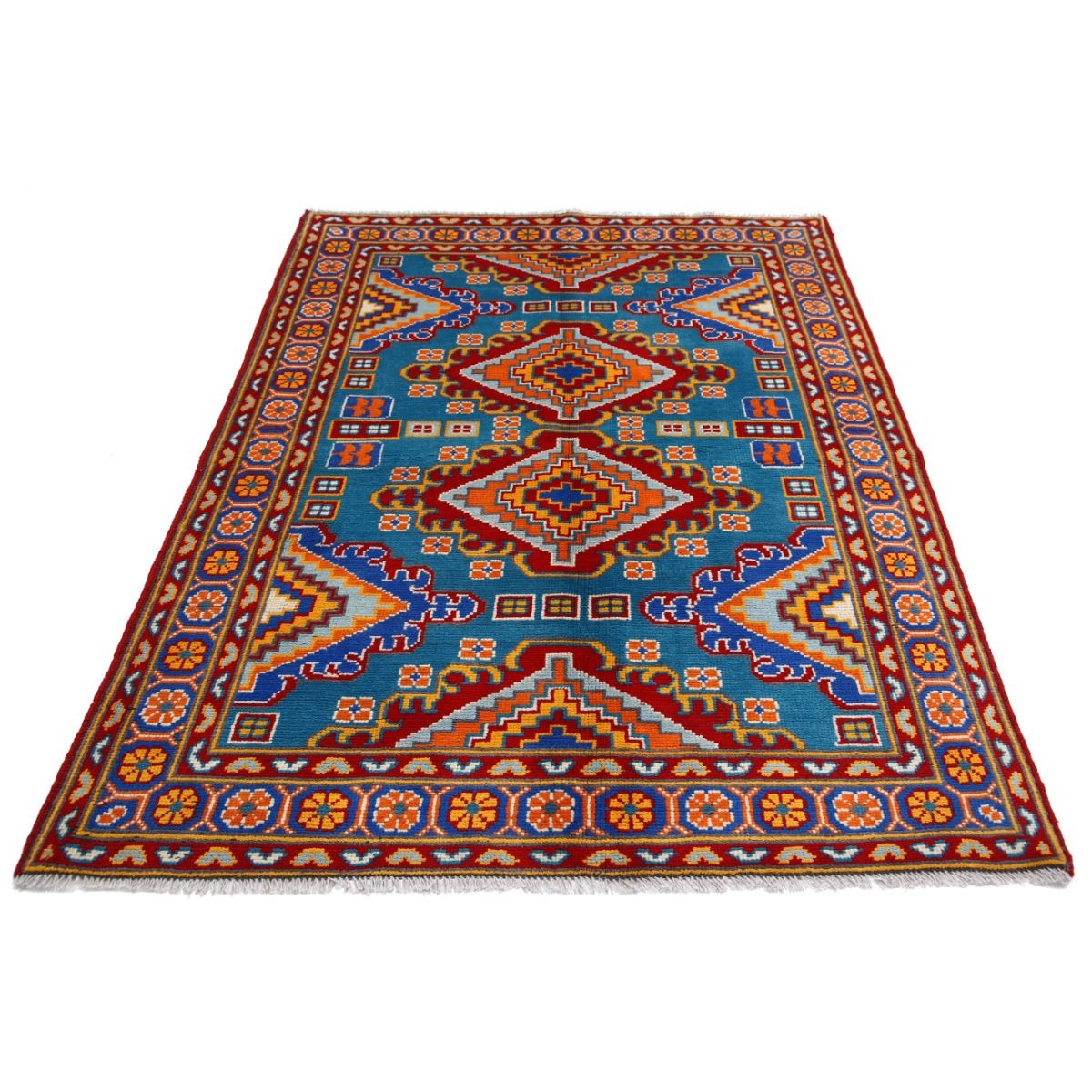 Revival 5x7 Handmade Double Knotted Washable Wool Rug - Colorful