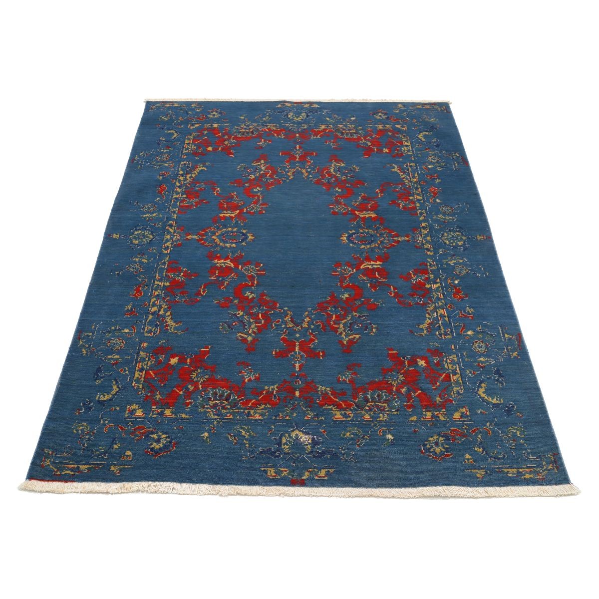 Gulshan 4x6 Machine-Made Washable Wool Rug - Colorful