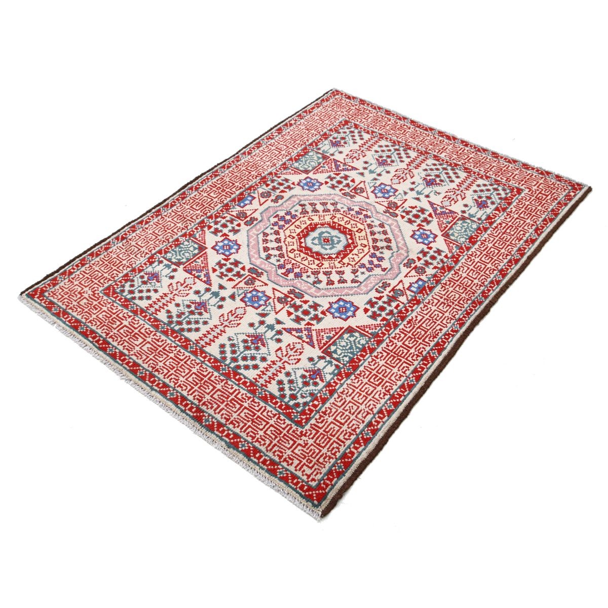 Revival 3x5 Handmade Double Knotted Washable Wool Rug - Colorful