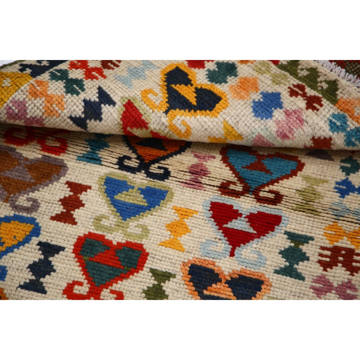 Revival 3x4 Handmade Double Knotted Washable Wool Rug - Colorful
