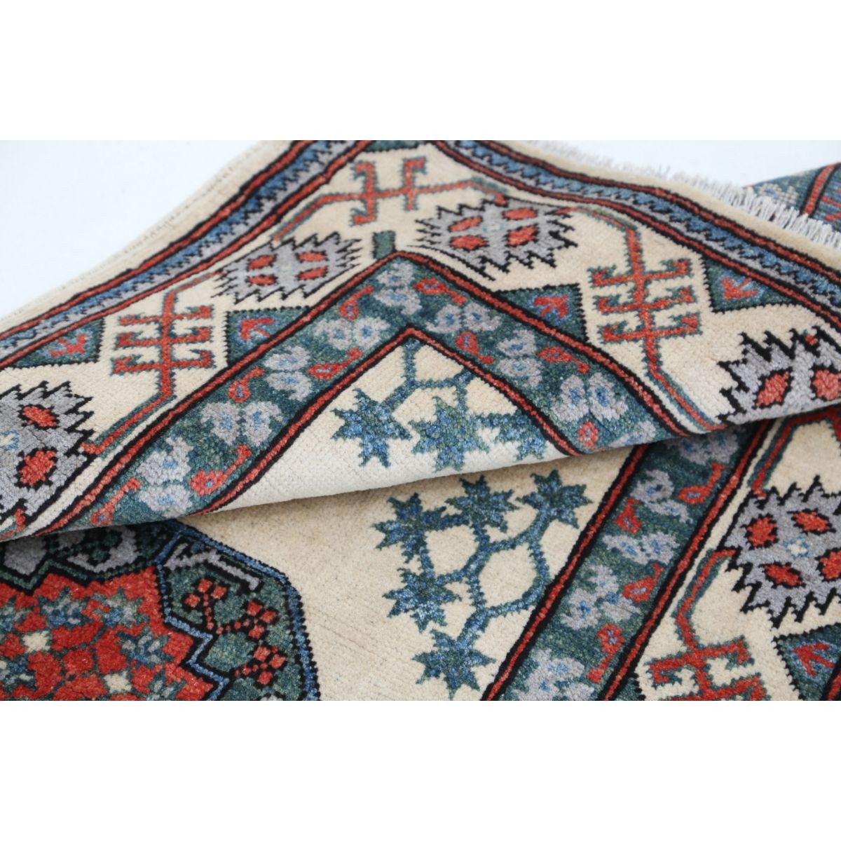 Revival 3x5 Handmade Double Knotted Washable Wool Rug - Colorful