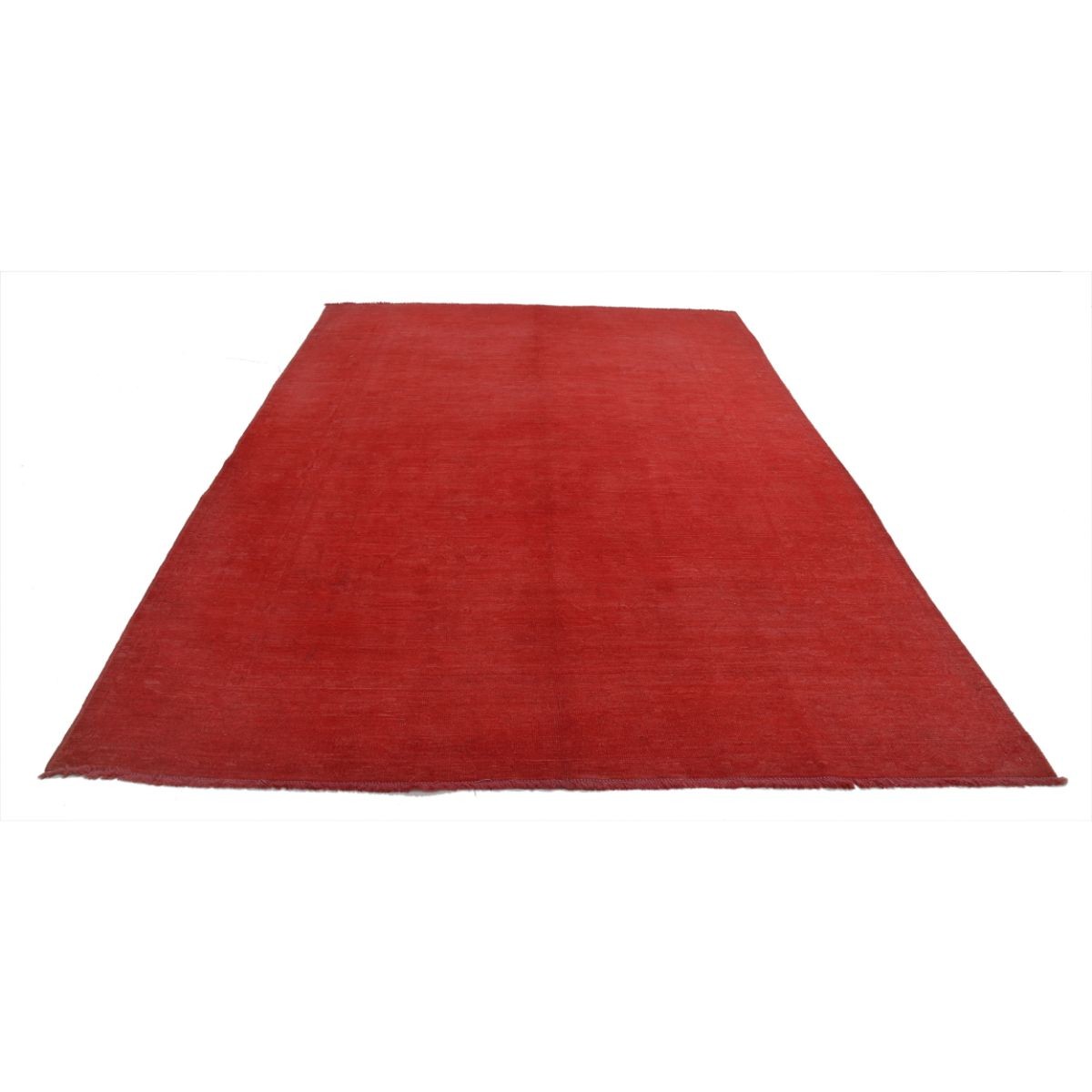 Overdye 7x10 Handmade Double Knotted Washable Wool Rug - Monochormatic