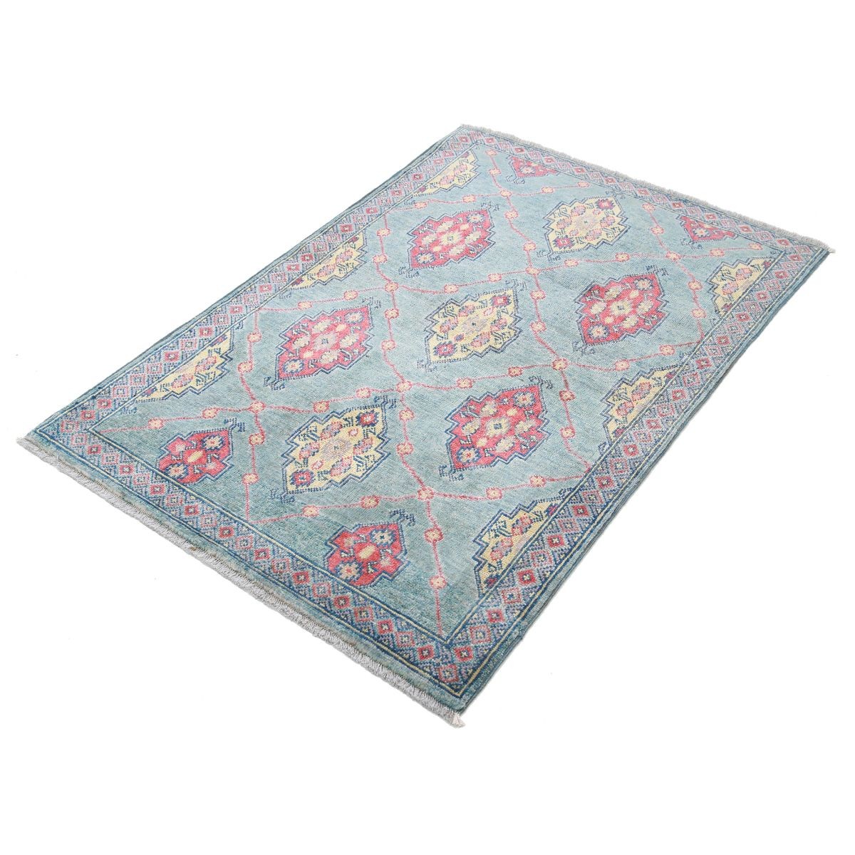 Revival 3x5 Handmade Double Knotted Washable Wool Rug - Colorful