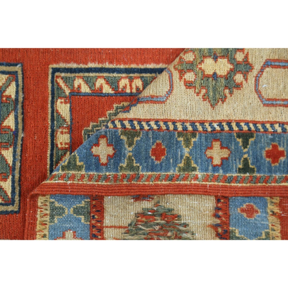 Sumak 6x7 Hand Woven Washable Wool Rug - Colorful