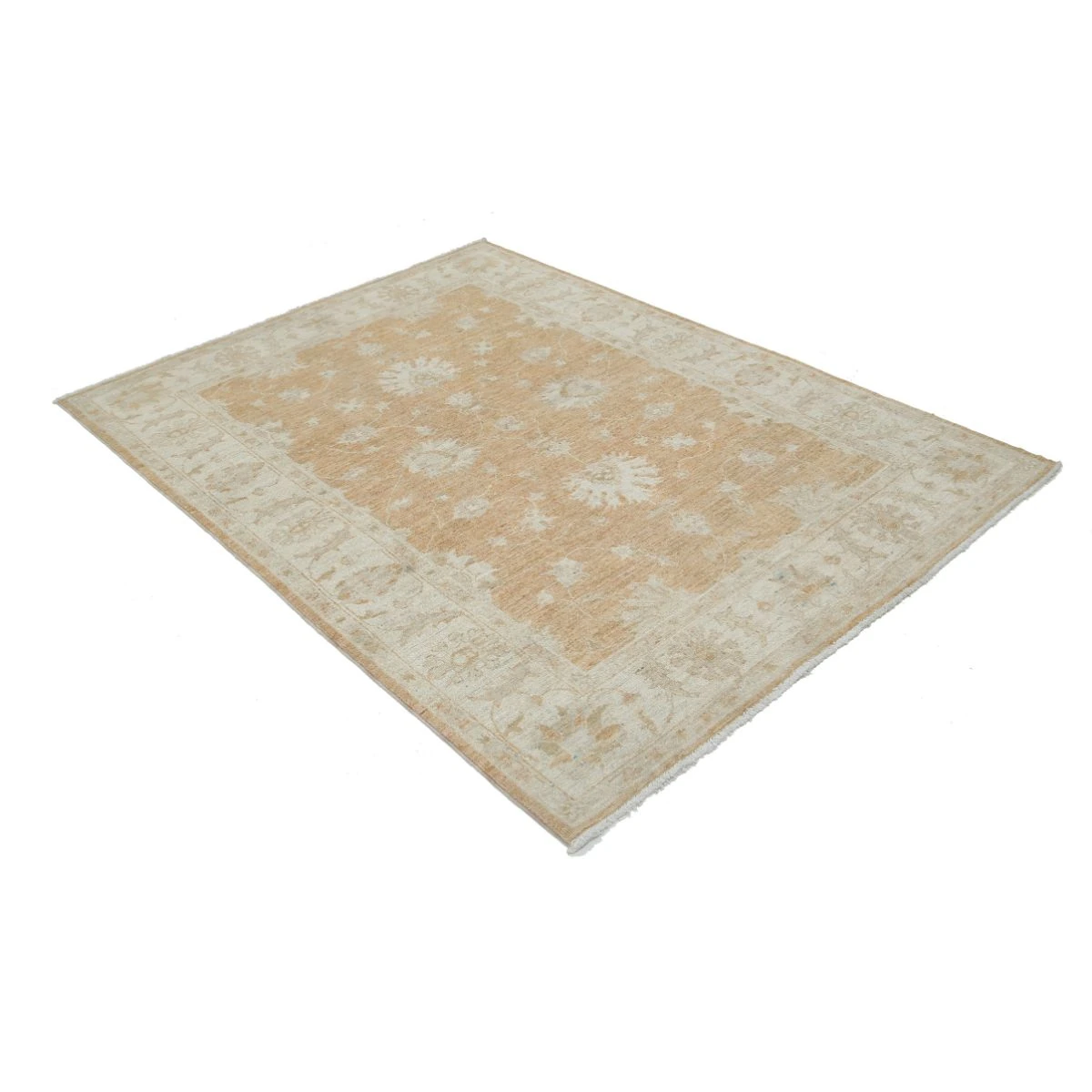 Serenity 5x6 Handmade Double Knotted Washable Wool Rug - Soft Hues
