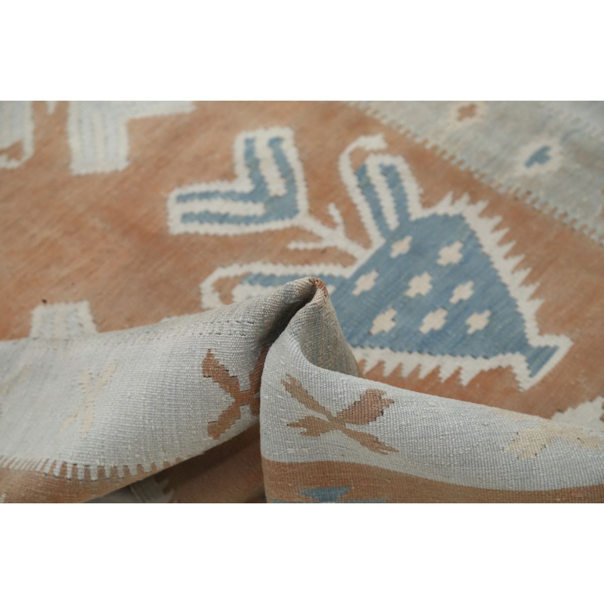 Kafkaas 5x7 Hand Woven Washable Wool Rug - Soft Hues