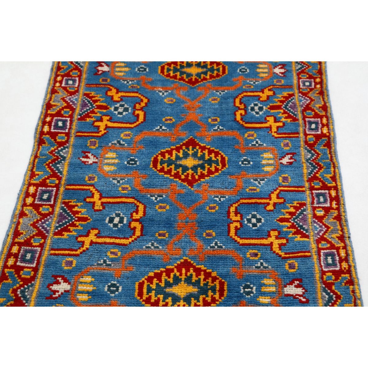 Revival 2x4 Handmade Double Knotted Washable Wool Rug - Colorful