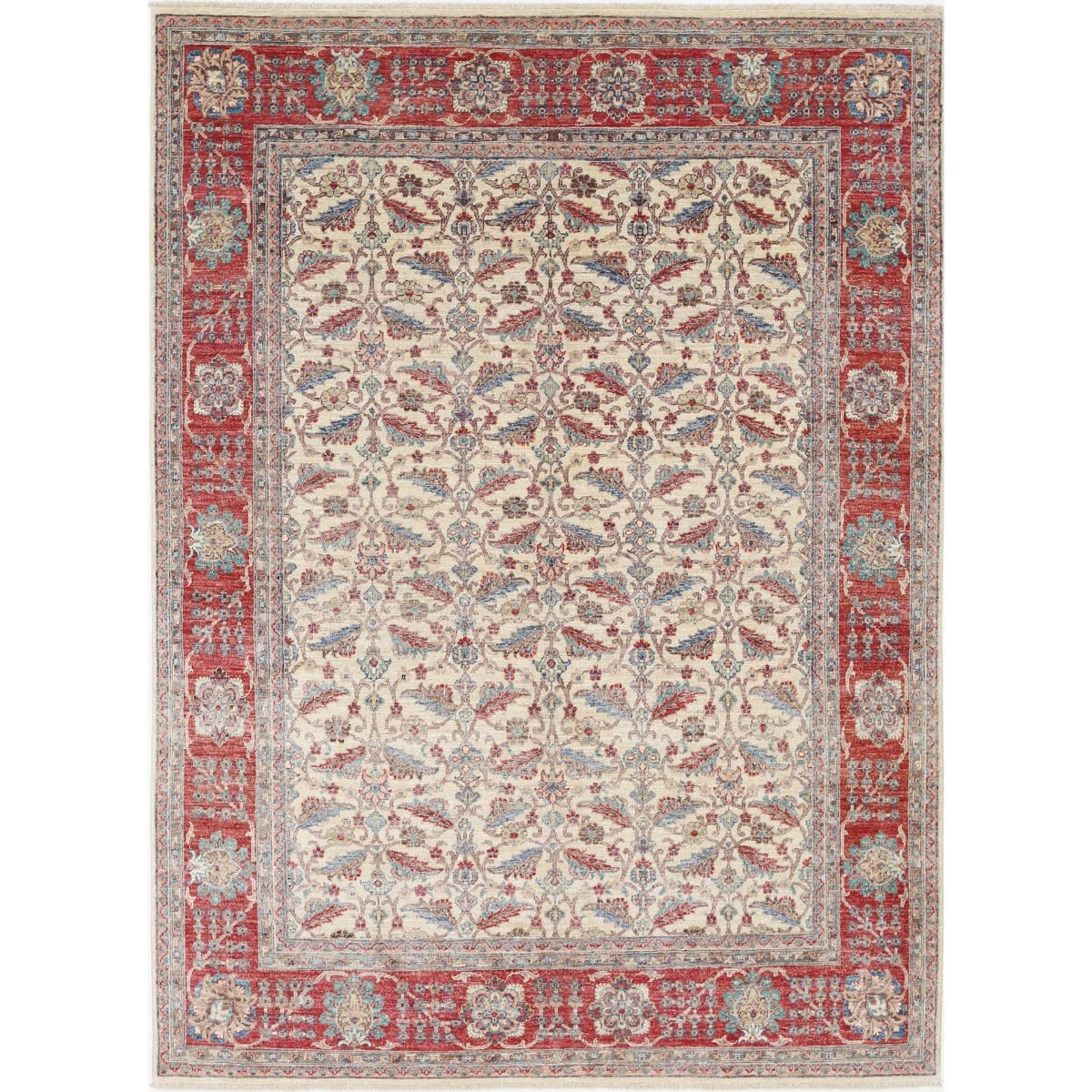 Ziegler 6x9 Handmade Double Knotted Washable Wool Rug - Colorful
