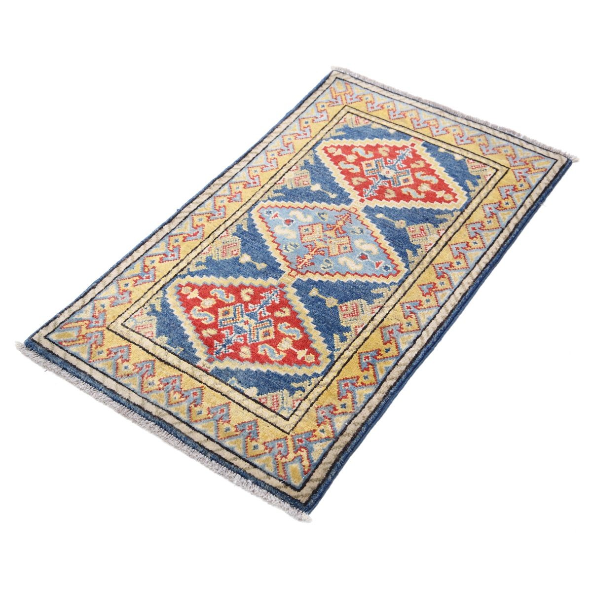 Revival 2x3 Handmade Double Knotted Washable Wool Rug - Colorful