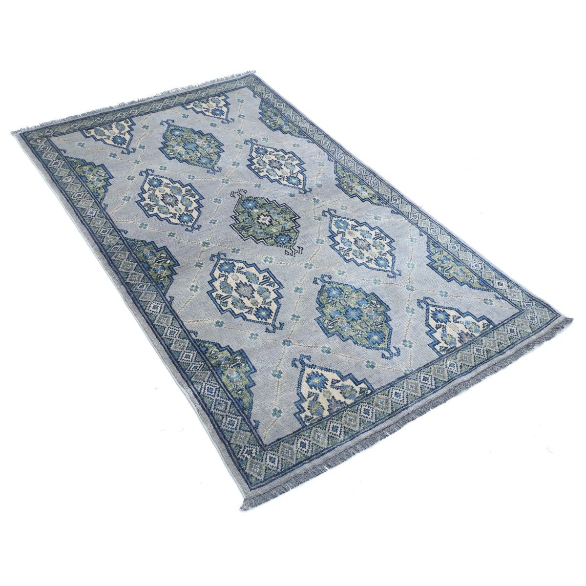Revival 3x5 Handmade Double Knotted Washable Wool Rug - Colorful