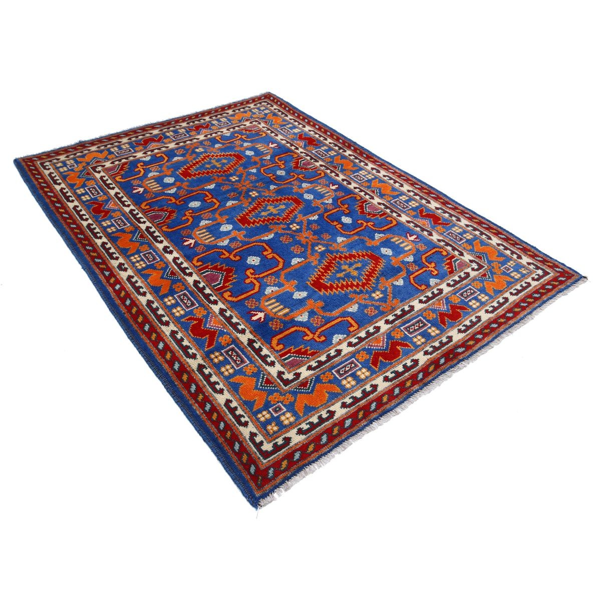 Revival 5x7 Handmade Double Knotted Washable Wool Rug - Colorful