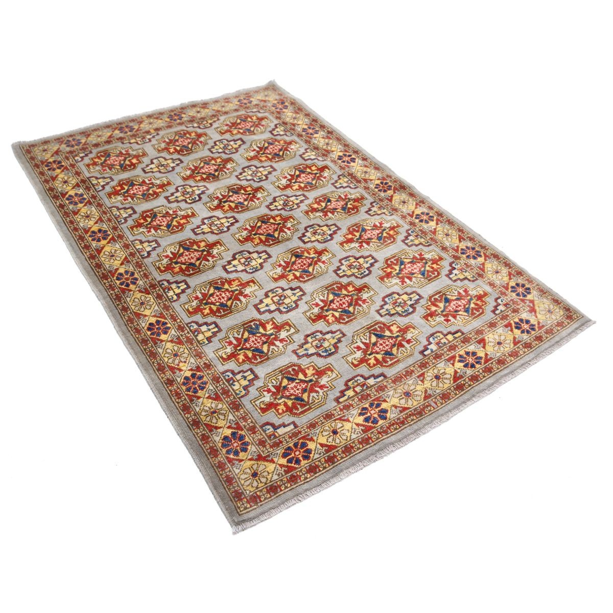Revival 4x6 Handmade Double Knotted Washable Wool Rug - Colorful