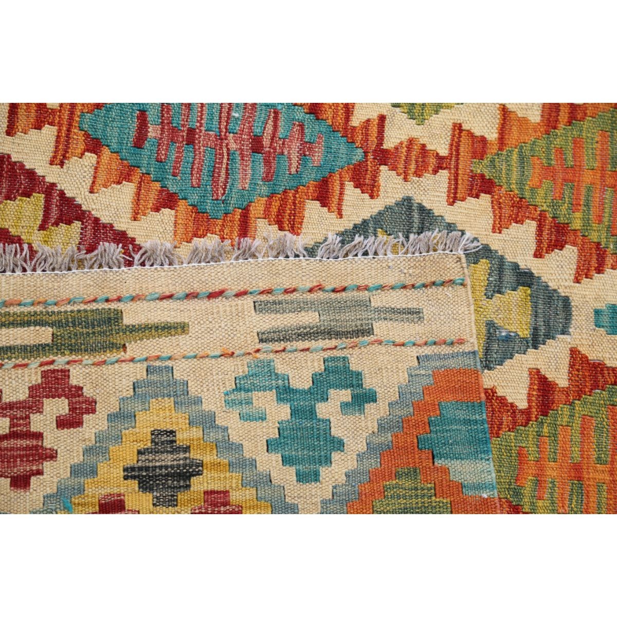 Maimana 10x16 Hand Woven Washable Wool Rug - Colorful