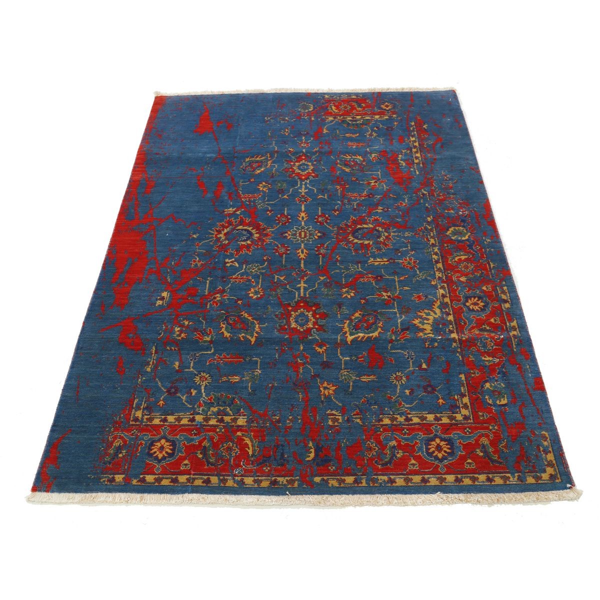 Gulshan 4x6 Powered-Loomed Washable Wool Rug - Colorful