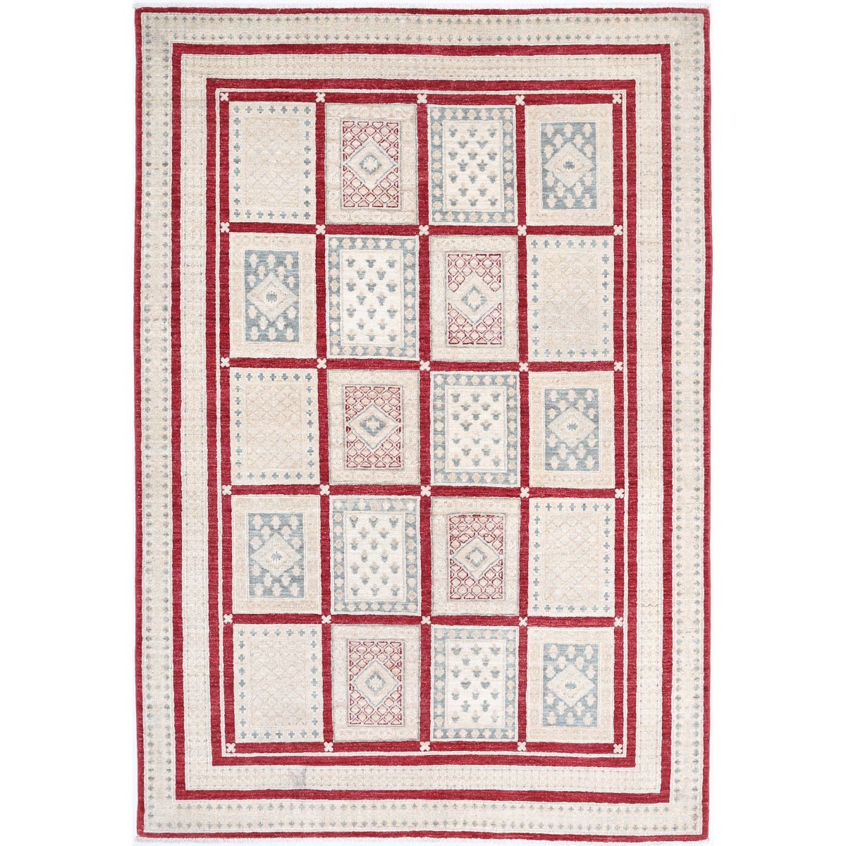 Bakhtiari 5x8 Handmade Double Knotted Washable Wool Rug - Colorful