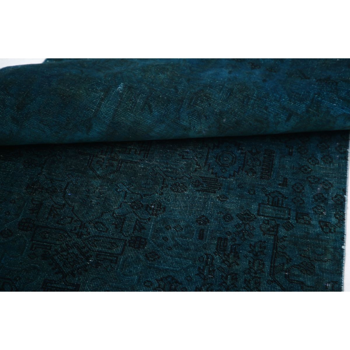 Overdye 3x7 Handmade Double Knotted Washable Wool Rug - Monochormatic