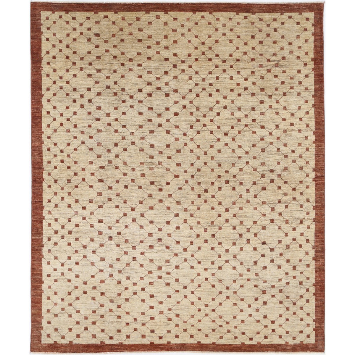 Modcar 8x10 Handmade Double Knotted Washable Wool Rug - Colorful