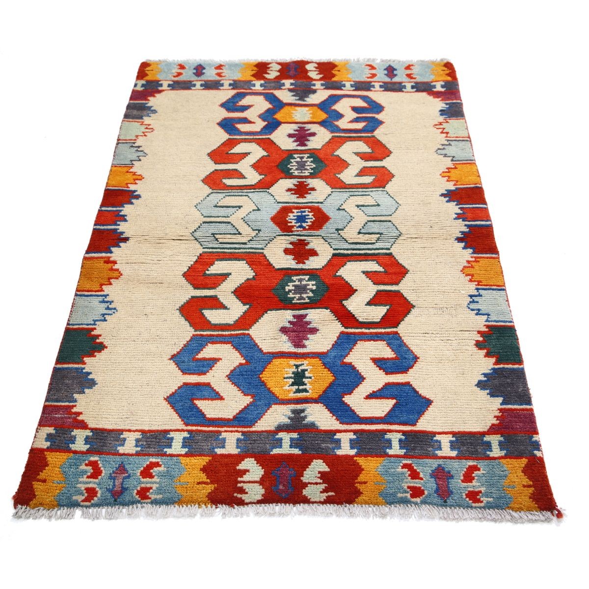 Revival 3x5 Handmade Double Knotted Washable Wool Rug - Colorful