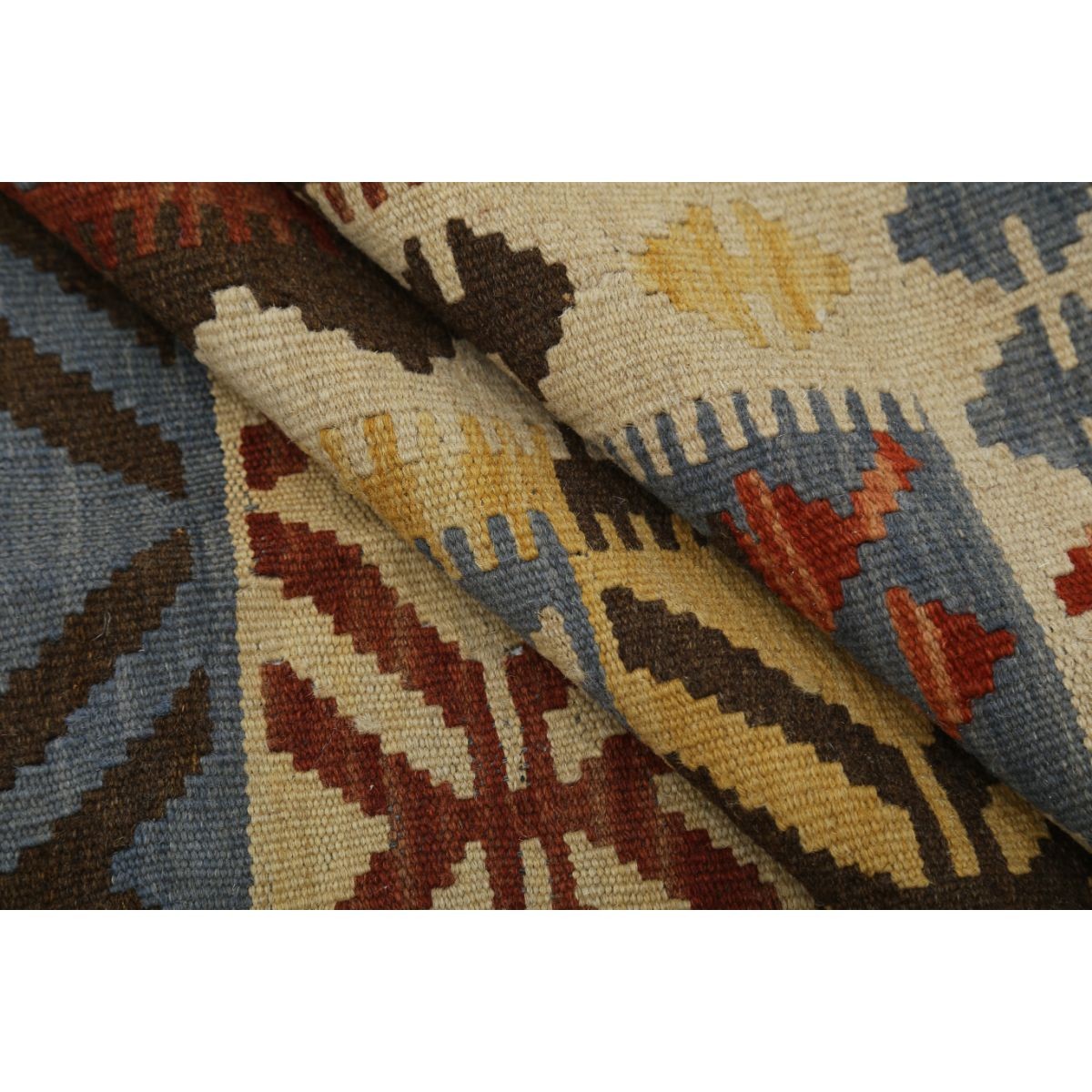 Maimana 5x8 Hand Woven Washable Wool Rug - Colorful