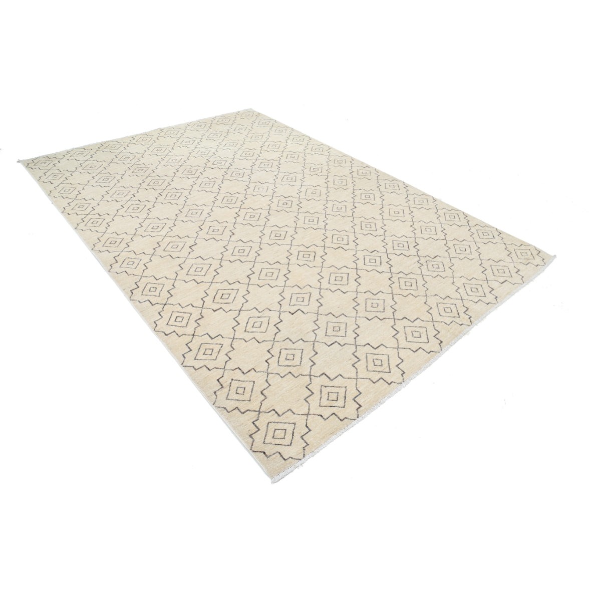 Modcar 7x9 Handmade Double Knotted Washable Wool Rug - Colorful