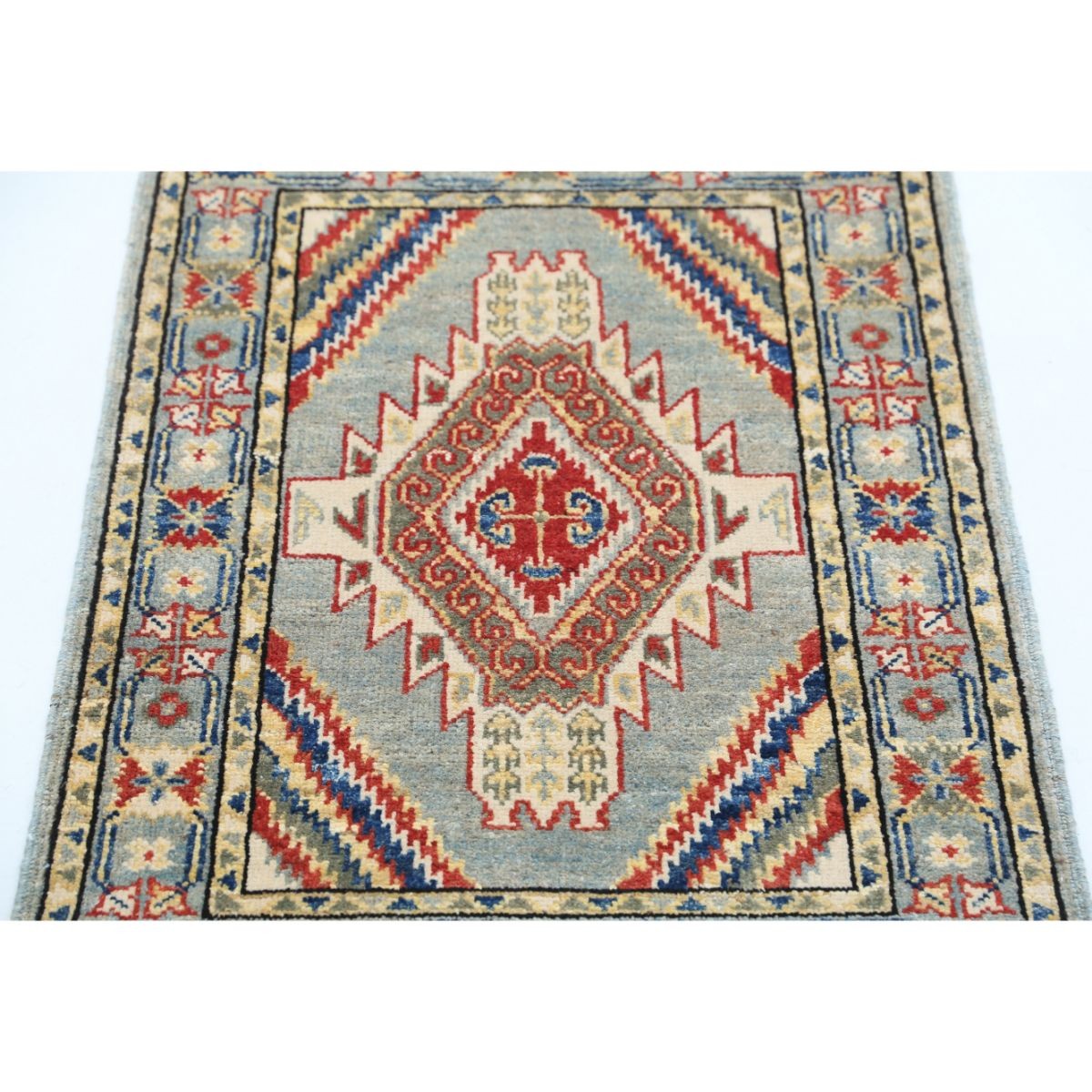 Revival 2x3 Handmade Double Knotted Washable Wool Rug - Colorful