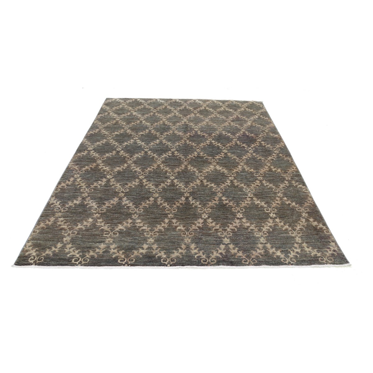 Modcar 7x8 Handmade Double Knotted Washable Wool Rug - Colorful