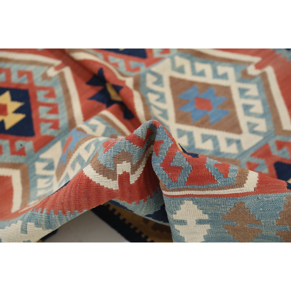Kafkaas 5x7 Hand Woven Washable Wool Rug - Colorful