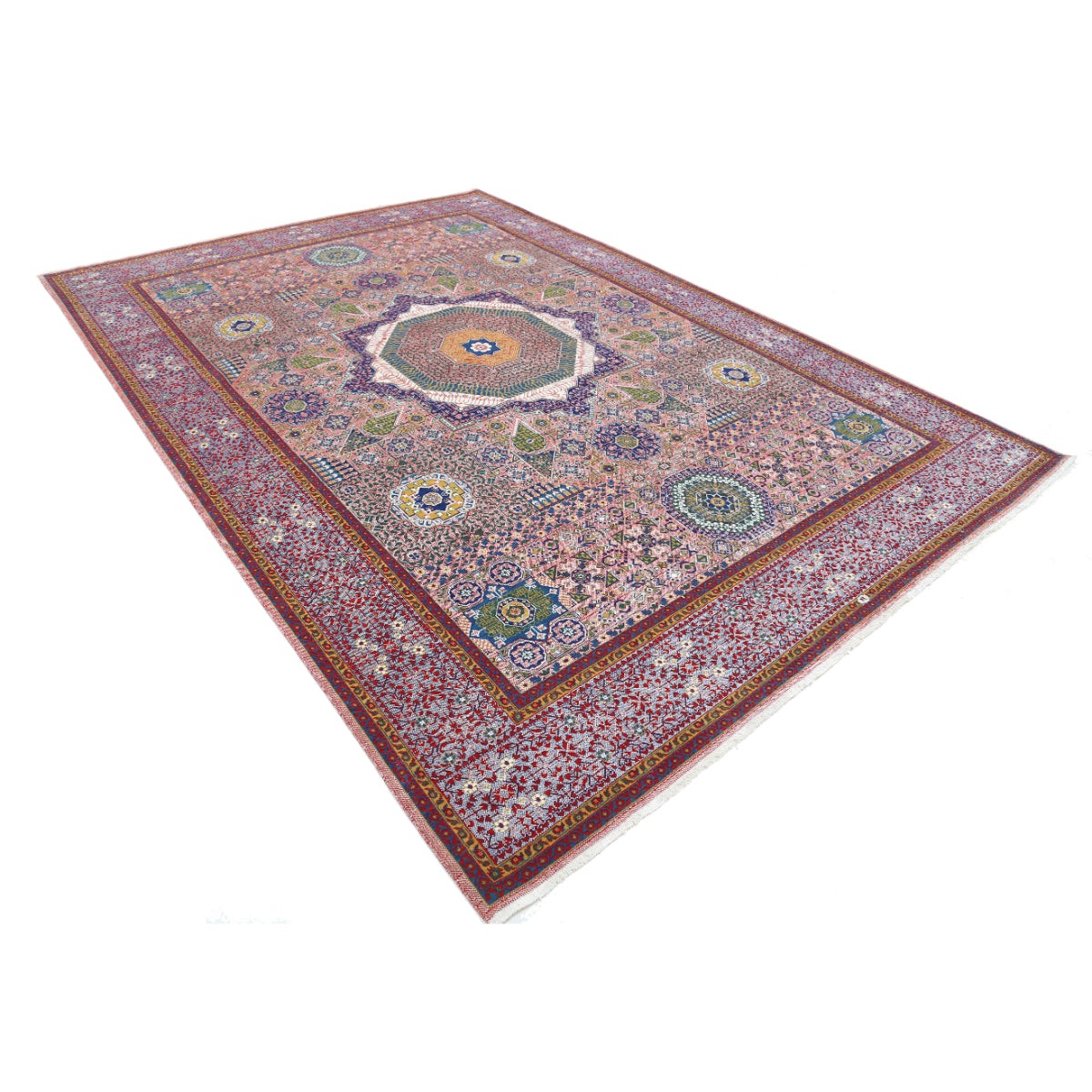 Gulshan 8x12 Machine-Made Washable Wool Rug - Colorful