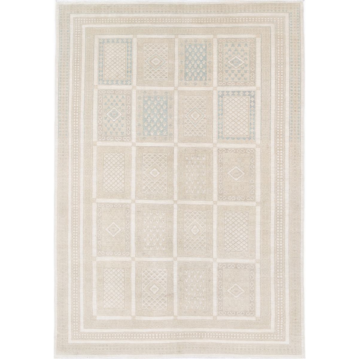 Bakhtiari 6x9 Handmade Double Knotted Washable Wool Rug - Soft Hues