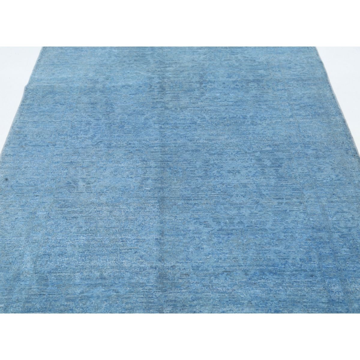 Overdye 5x14 Handmade Double Knotted Washable Wool Runner - Monochormatic