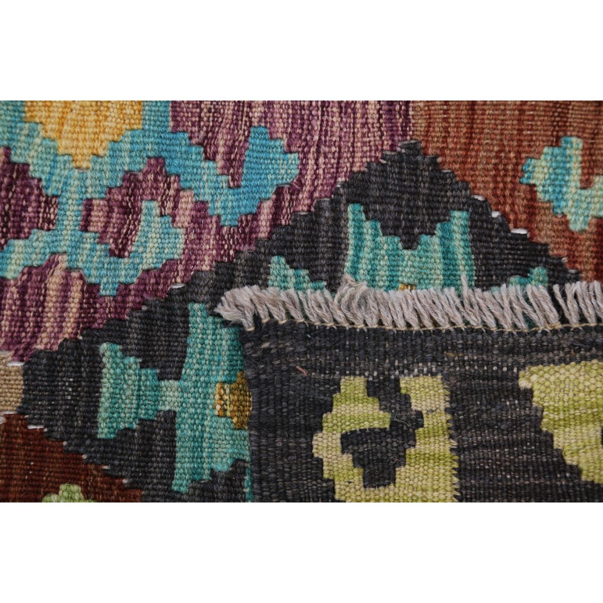 Maimana 7x10 Hand Woven Washable Wool Rug - Colorful