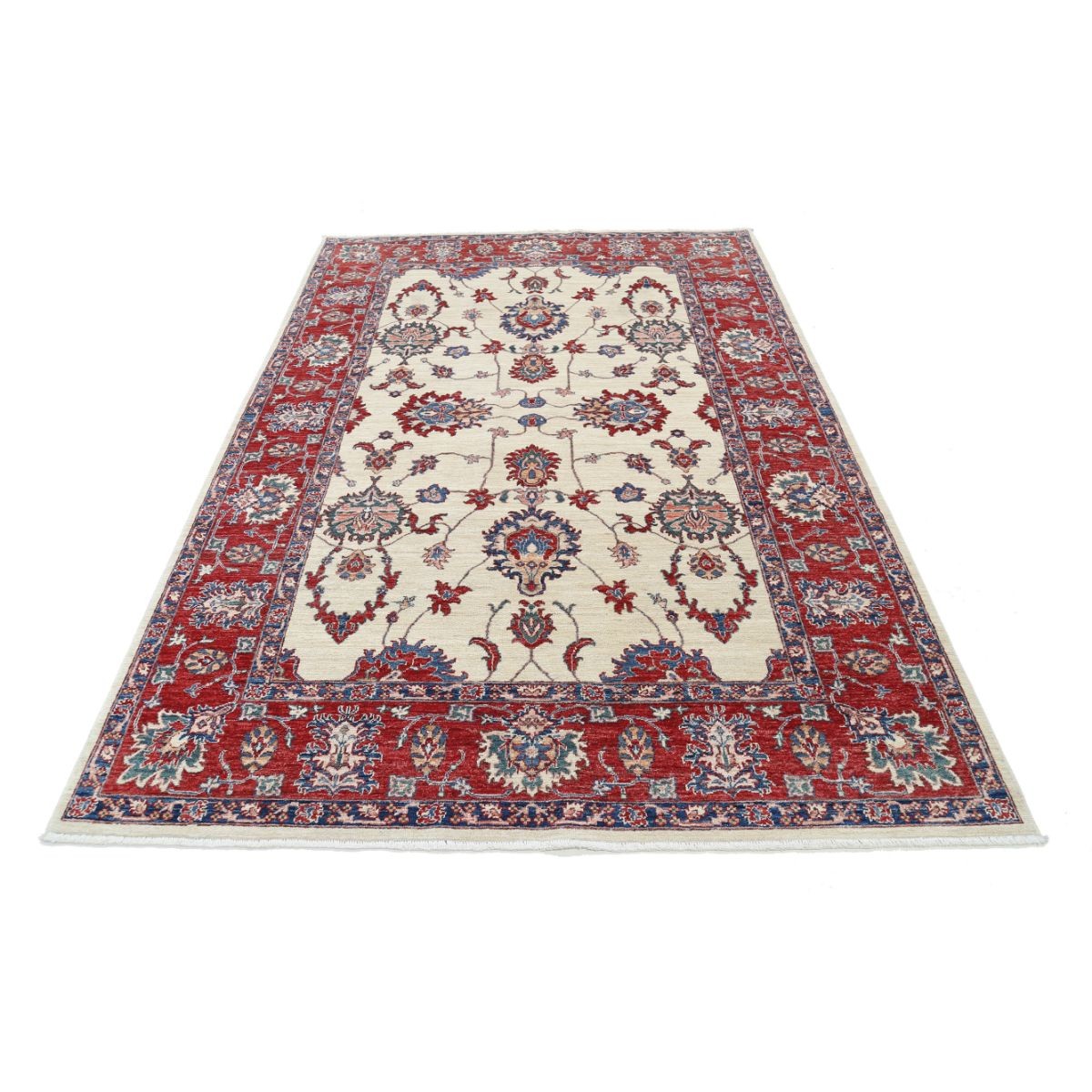 Ziegler 6x9 Handmade Double Knotted Washable Wool Rug - Colorful