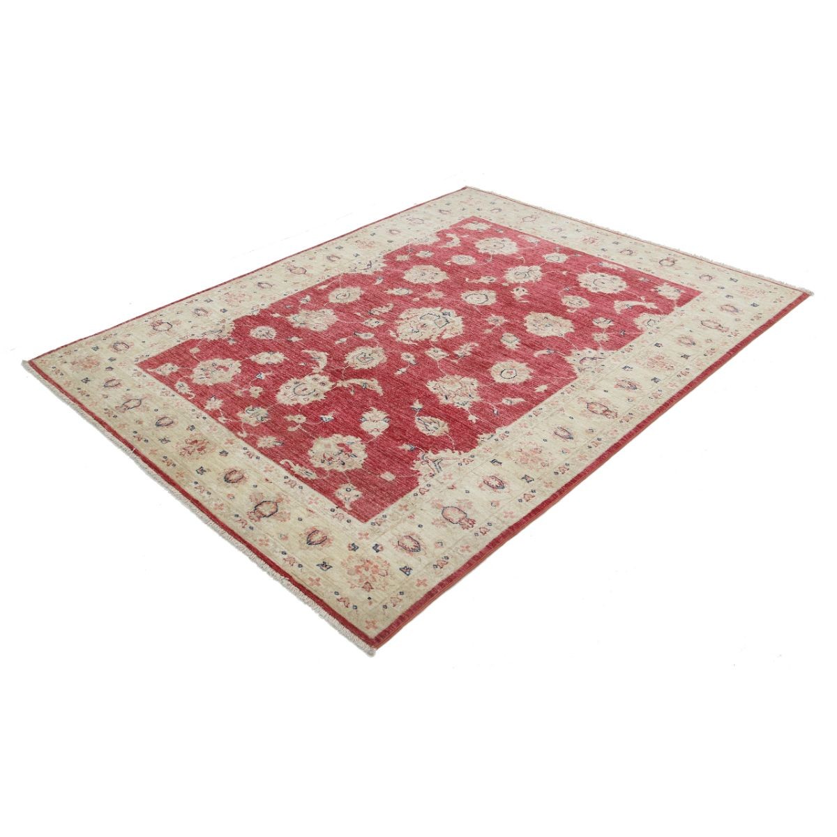 Ziegler 6x7 Handmade Double Knotted Washable Wool Rug - Colorful