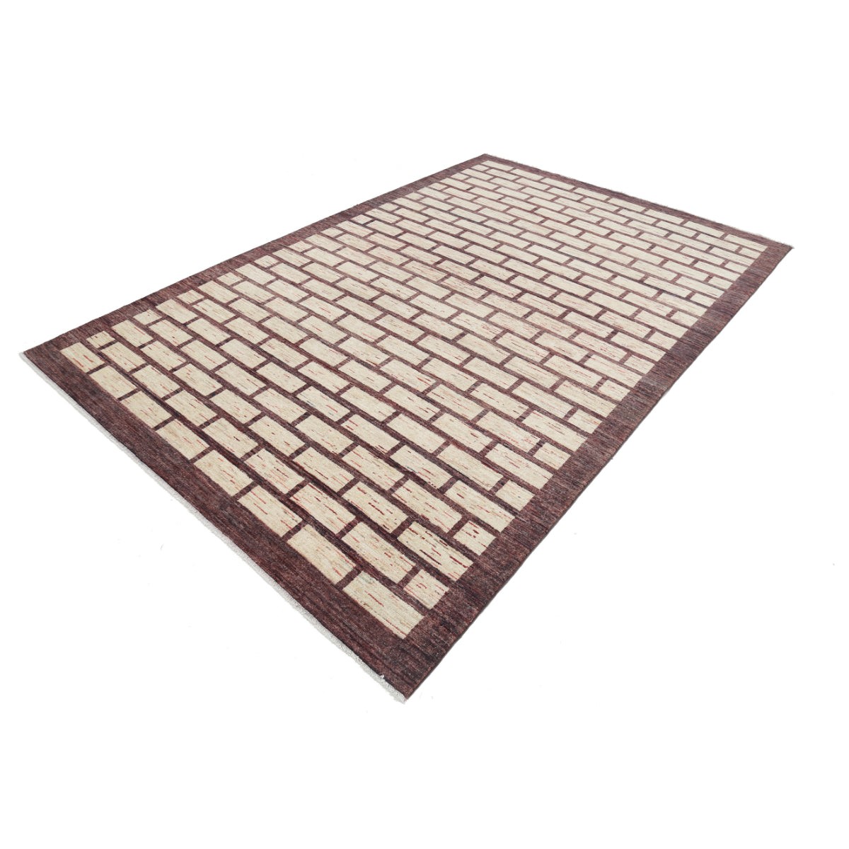 Modcar 7x10 Handmade Double Knotted Washable Wool Rug - Colorful