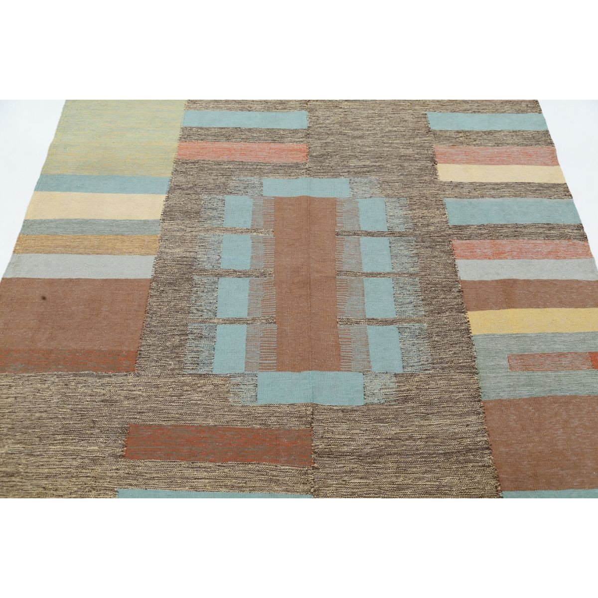Kafkaas 5x7 Hand Woven Washable Wool Rug - Colorful