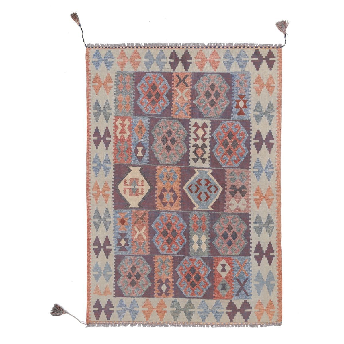 Kafkaas 5x7 Hand Woven Washable Wool Rug - Colorful
