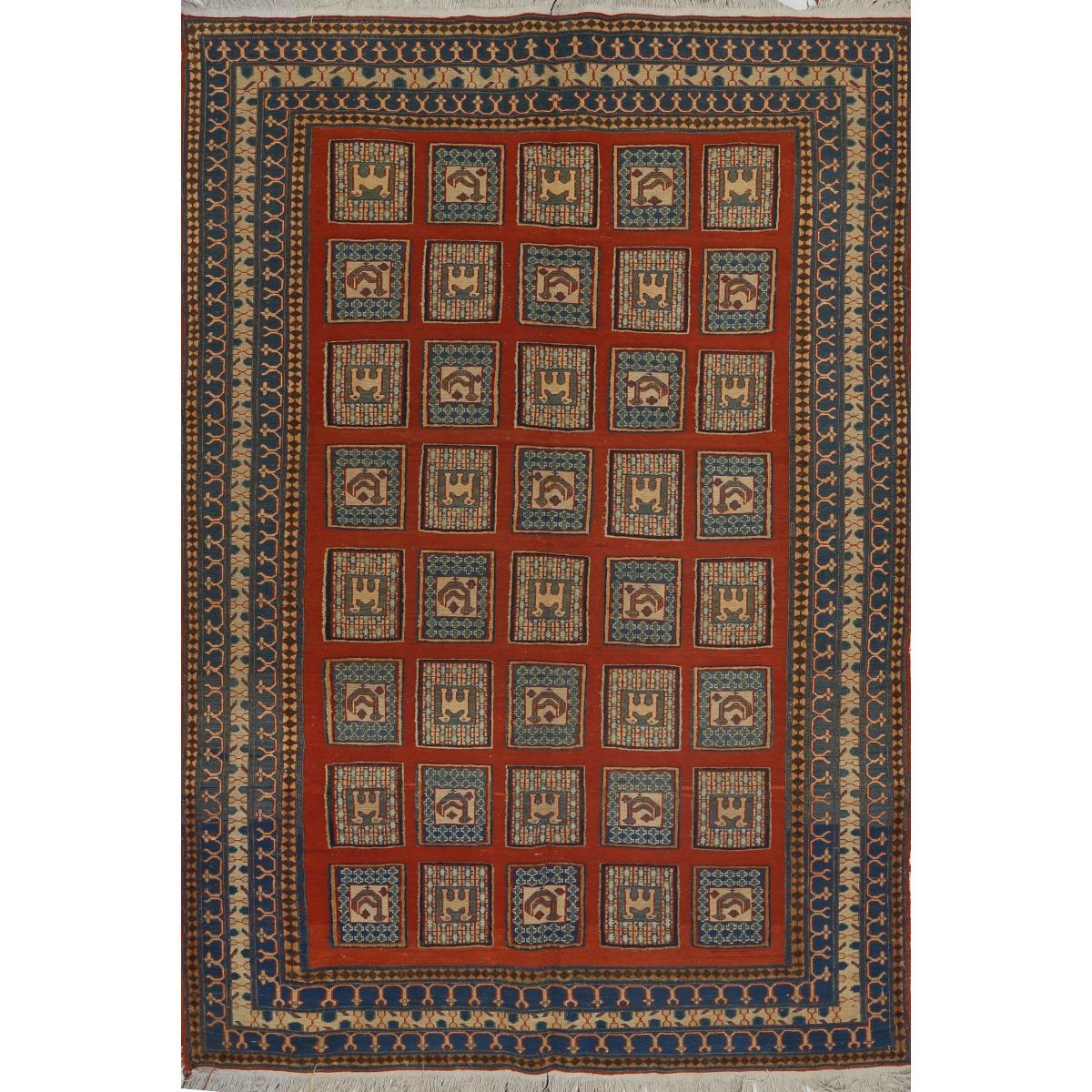 Sumak 5x7 Hand Woven Washable Wool Rug - Colorful