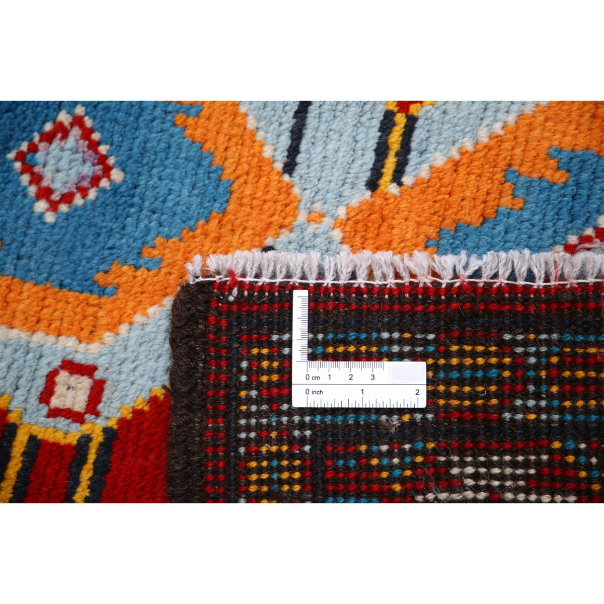 Revival 4x5 Handmade Double Knotted Washable Wool Rug - Colorful