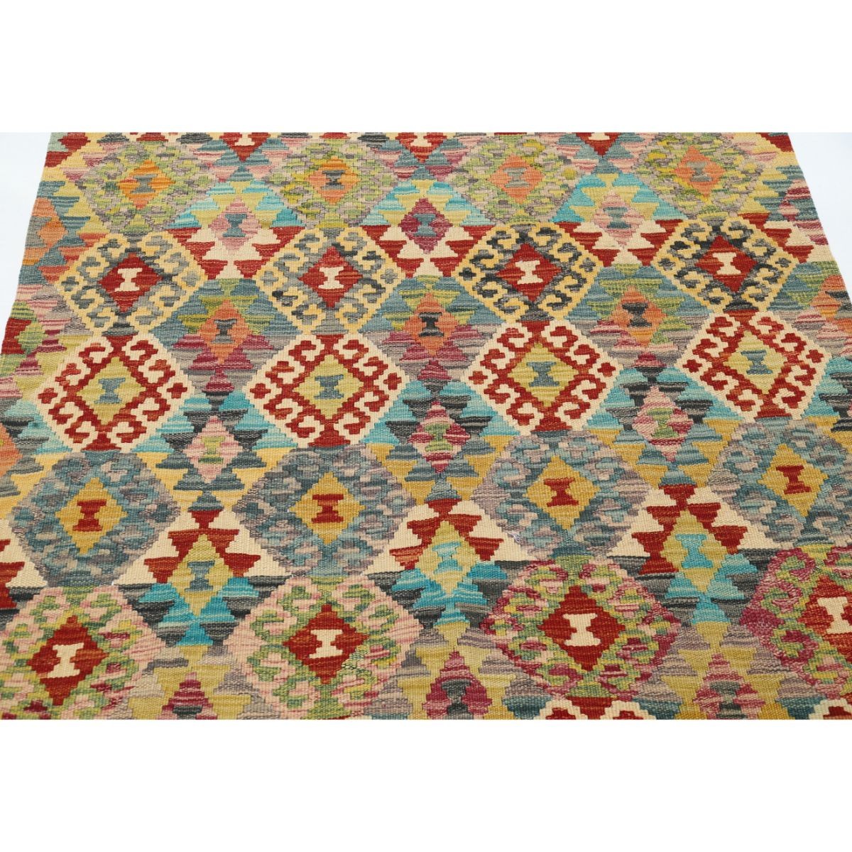 Maimana 4x6 Hand Woven Washable Wool Rug - Colorful