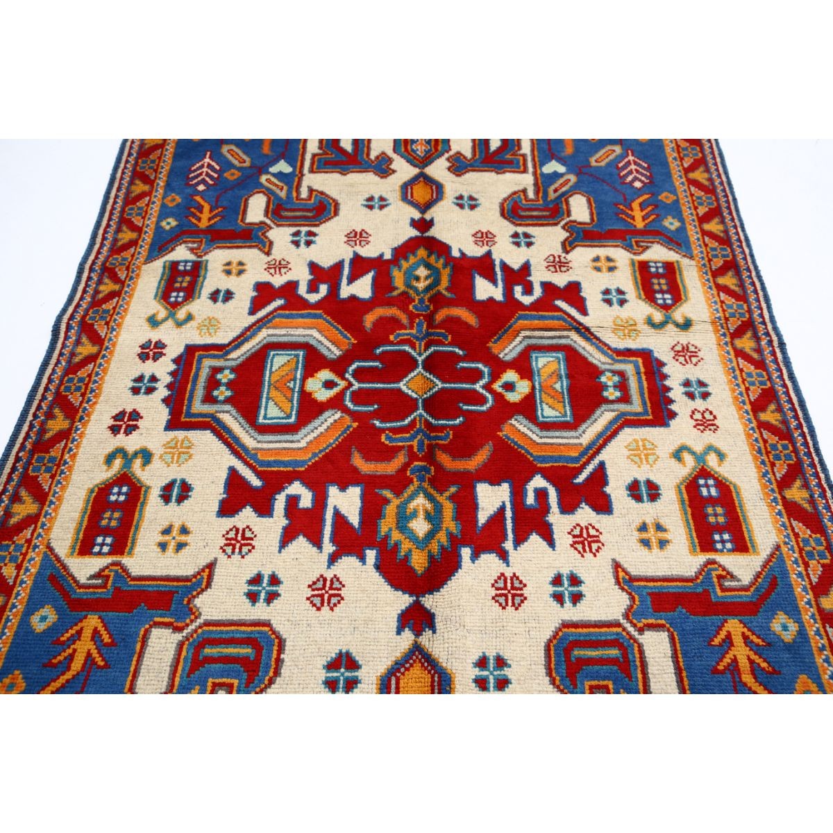 Revival 5x7 Handmade Double Knotted Washable Wool Rug - Colorful