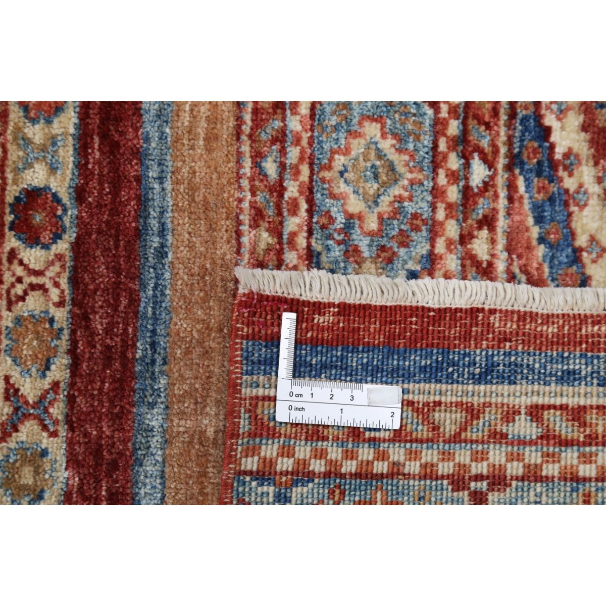 Khurjeen 6x9 Handmade Double Knotted Washable Wool Rug - Colorful