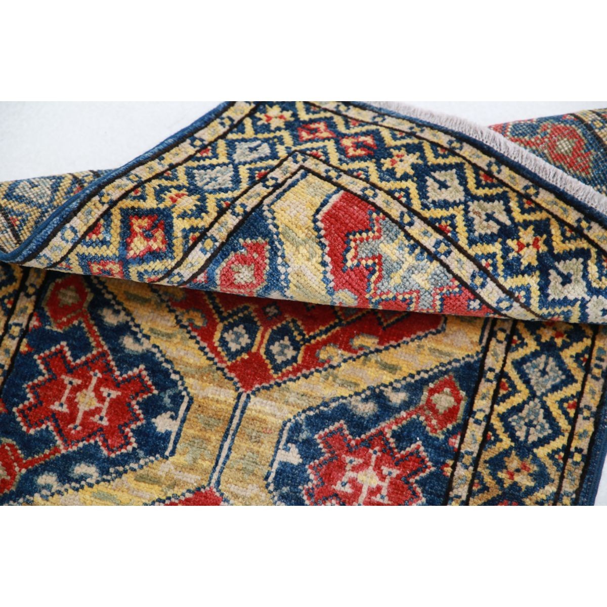 Revival 2x3 Handmade Double Knotted Washable Wool Rug - Colorful