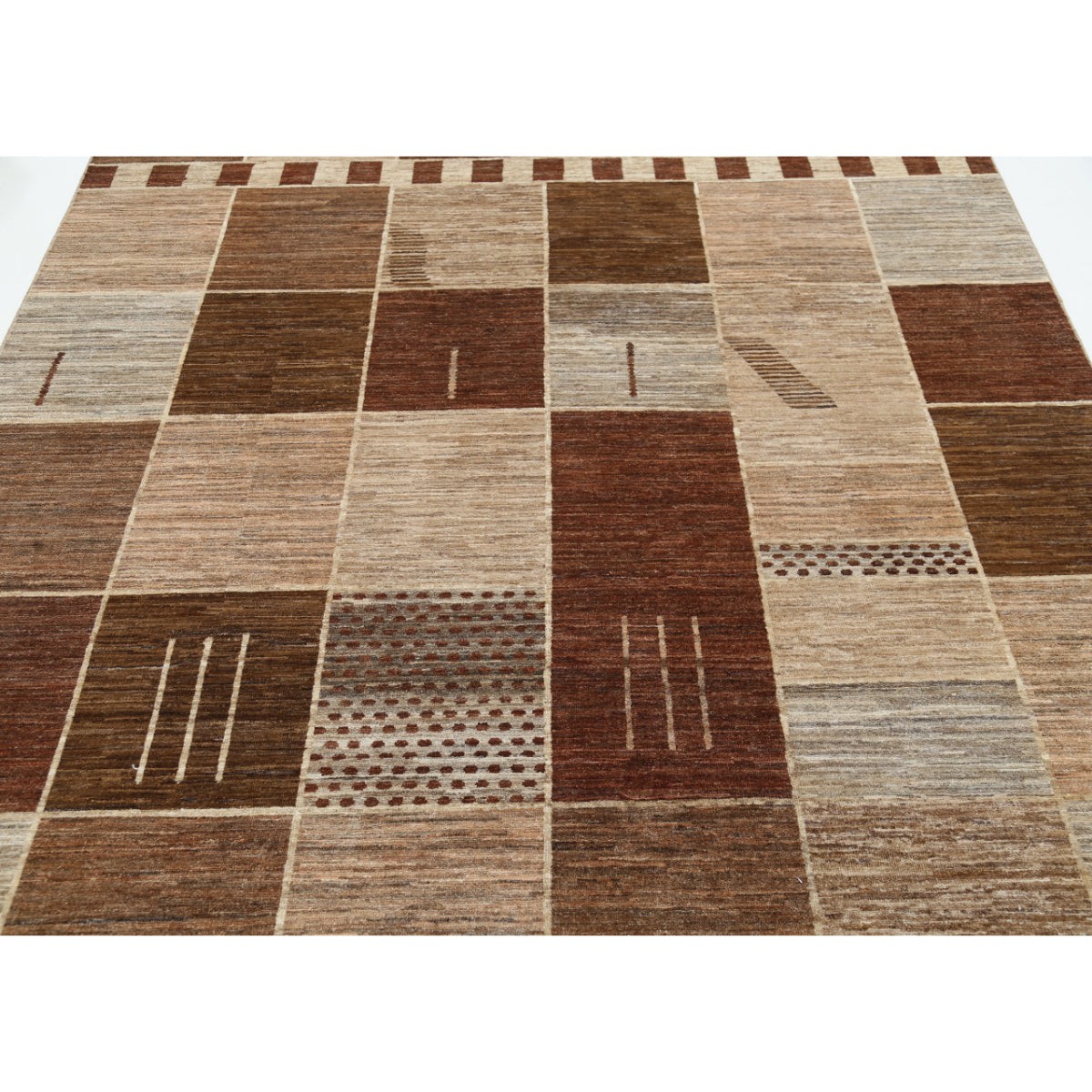 Modcar 7x10 Handmade Double Knotted Washable Wool Rug - Colorful