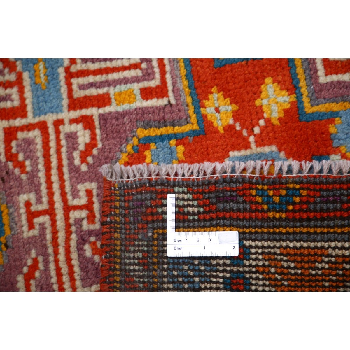 Revival 4x5 Handmade Double Knotted Washable Wool Rug - Colorful