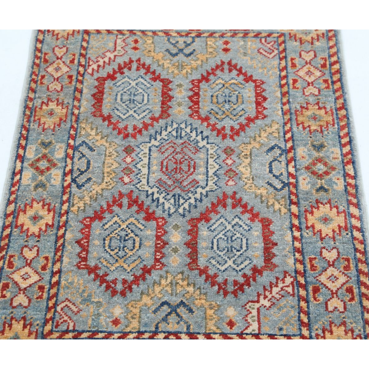 Revival 2x3 Handmade Double Knotted Washable Wool Rug - Colorful